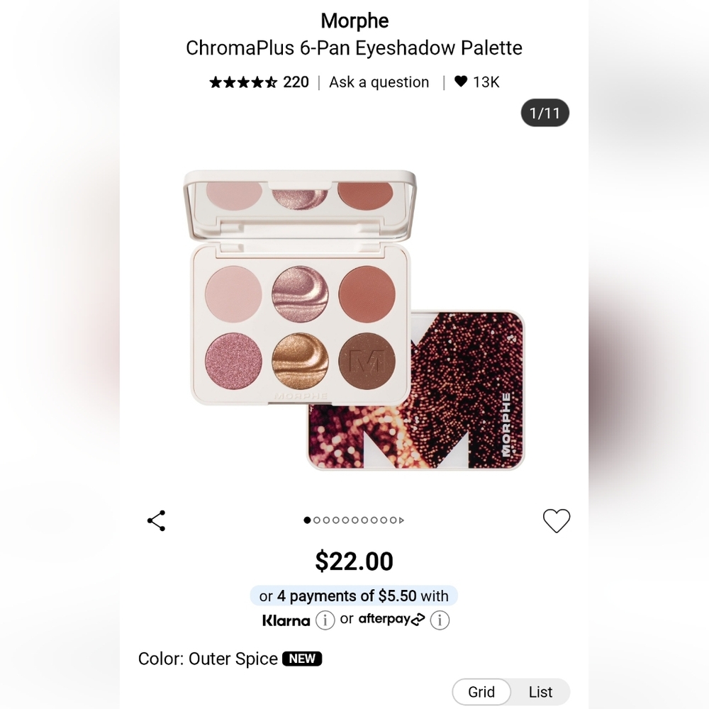 New Morphe Eyeshadow Palette Outer Spice